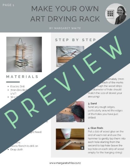 Make Your Own Art Drying Rack - Margaret White Art 1