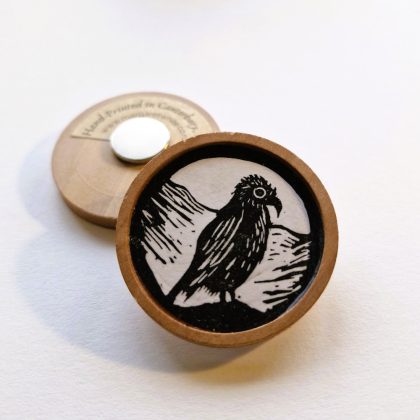 Hand-printed Kea magnet by Margaret White