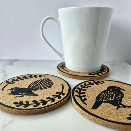 NZ Bird Cork Coasters