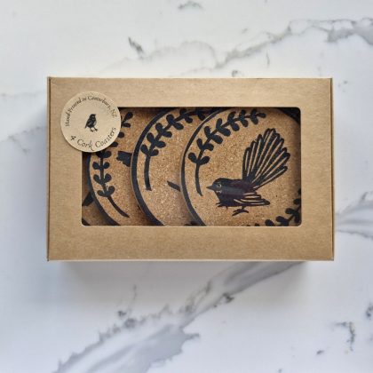 NZ Bird Cork Coaster Set